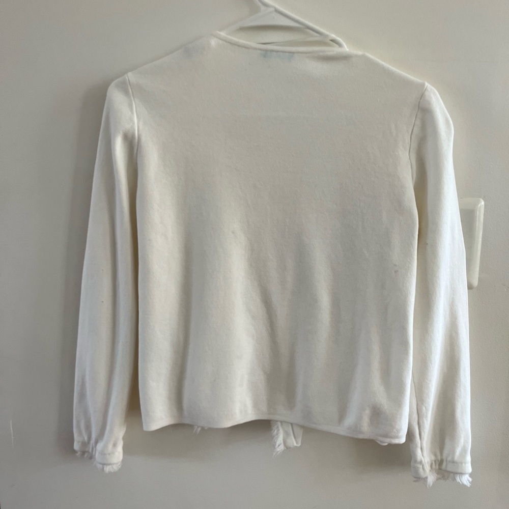J.McLaughlin White Fringe Cardigan - Picture 4 of 4